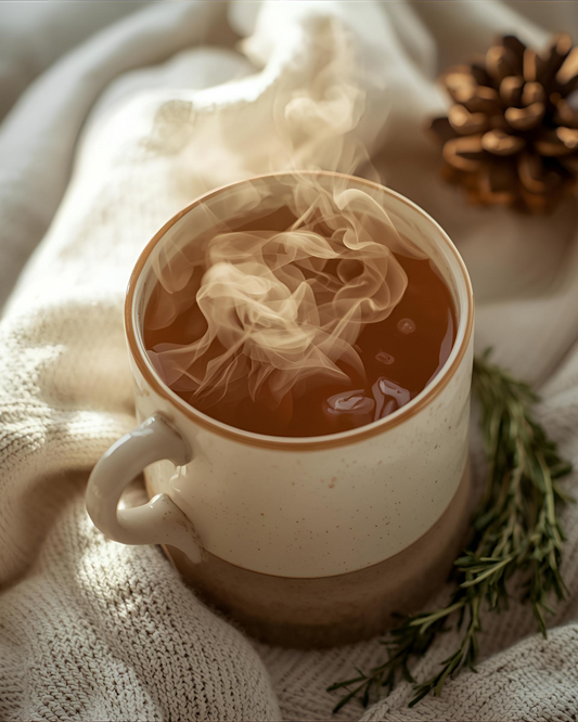 Uplifted Drinking Tea